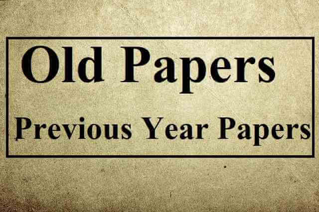 Notes or Old Papers pdf download