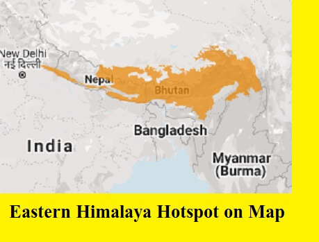 Hotspot in India: Eastern Himalaya Map