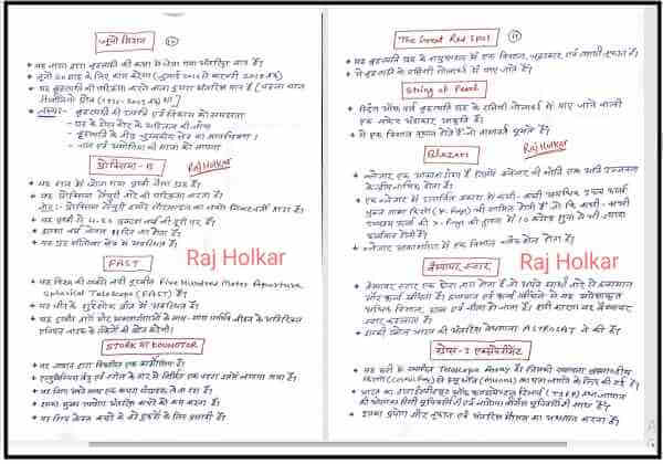Current Science and Technology Raj Holkar Sir Handwritten 