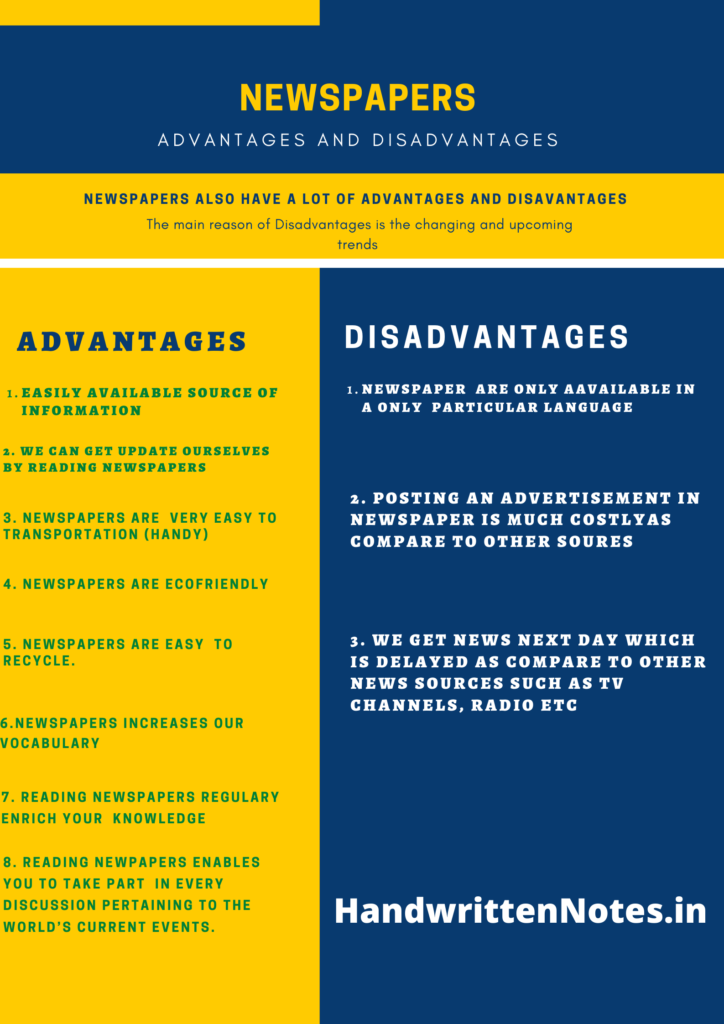Advantages and Disadvantages of Newspaper