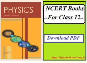 NCERT Books for Class 12 Physics in English Part 1