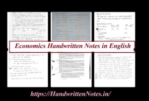 Economics Handwritten Notes in English Download PDF Study Material
