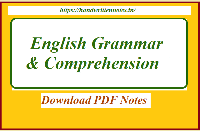 English Comprehensive for SSC CGL