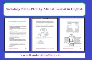 Sociology Notes PDF by AKSHAT KAUSHAL in English