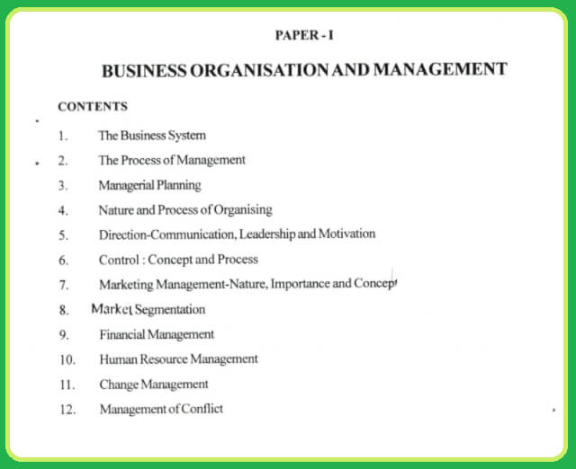 B.Com Notes for all Subjects PDF: Download Best Commerce Study Notes - Business Organisation and Management Syllabus for B.Com
