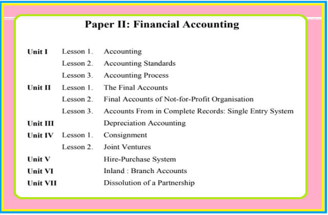 B.Com Notes for all Subjects PDF: Download Best Commerce Study Notes -  Financial Accounting Syllabus for B.Com