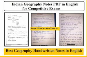 Indian Geography Notes PDF in English for Competitive Exams