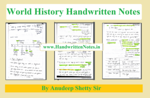 Download World History Handwritten Notes PDF by Anudeep Shetty
