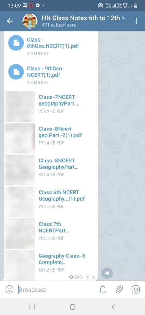 Best Telegram Channel for Class 6 to 12th Notes 1