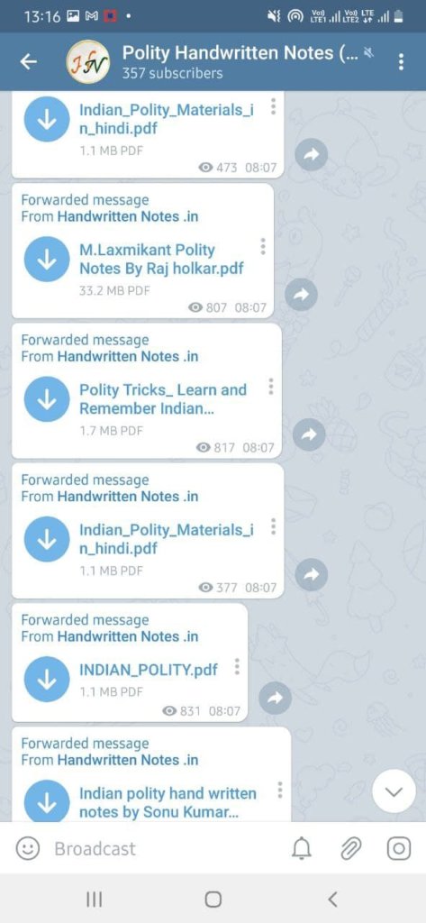 Best Telegram Channel for Polity Study Notes 1