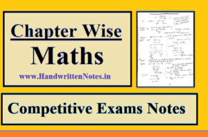 Maths Study Material for Competitive Exams PDF | Download All Chapters