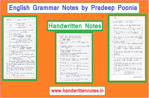 English Grammar Notes by Pradeep Poonia