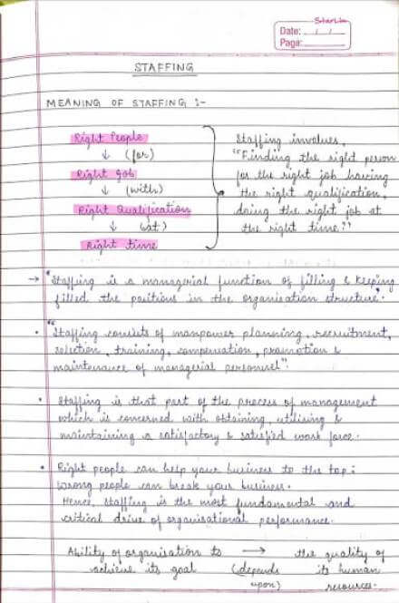 Business Studies Class 12 Handwritten Notes PDF by Prachi Shankar: Chapter 6