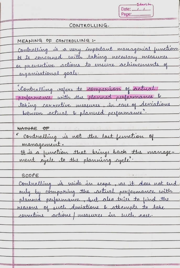 Business Studies Class 12 Handwritten Notes PDF by Prachi Shankar: Chapter 8
