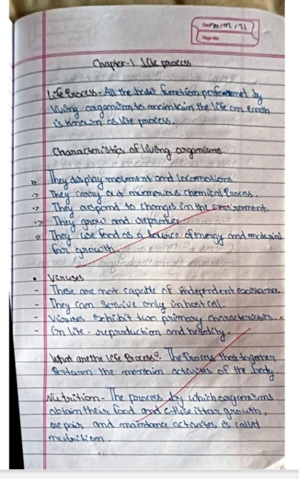 Biology cbse class 10 handwriting
