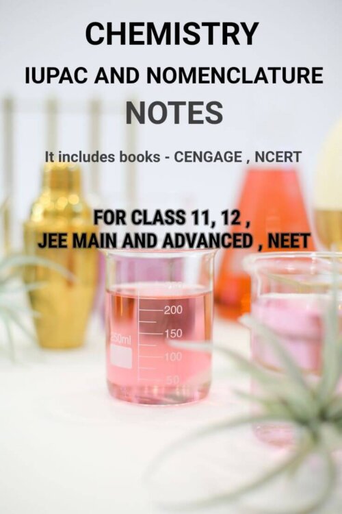 Chemistry IUPAC and Nomenclature Notes Notes PDF