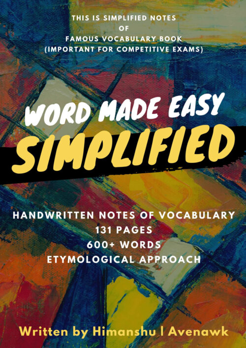 Word Power Made Easy Simplified For Competitive Exams Handwritten Notes PDF