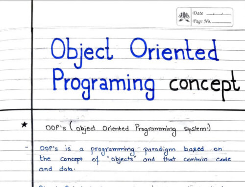 Object Oriented programming concept Handwritten Notes