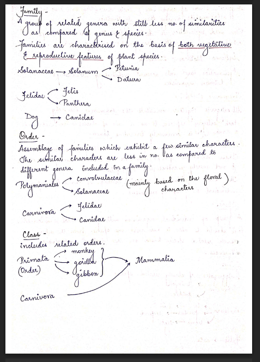 Class 11 Biology Handwritten Notes PDF in English