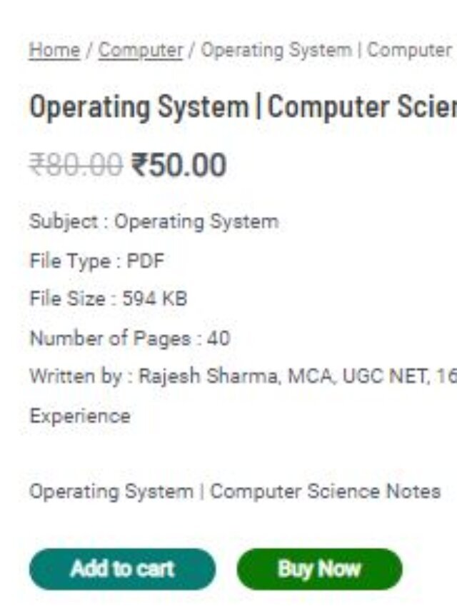 Operating System | Computer Science Notes