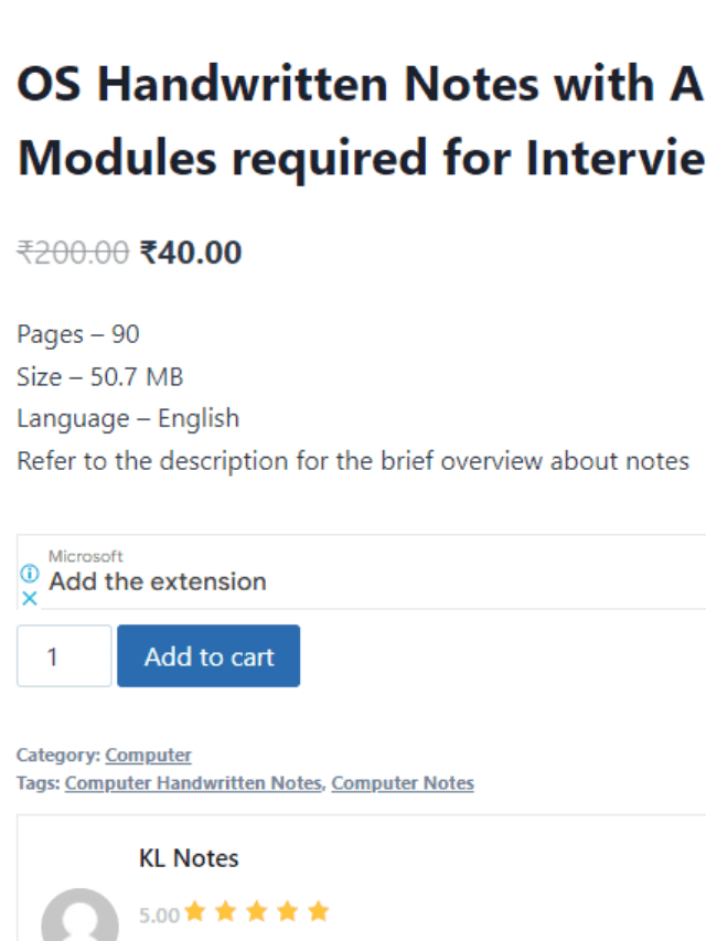 OS Handwritten Notes with All Modules required for Interview