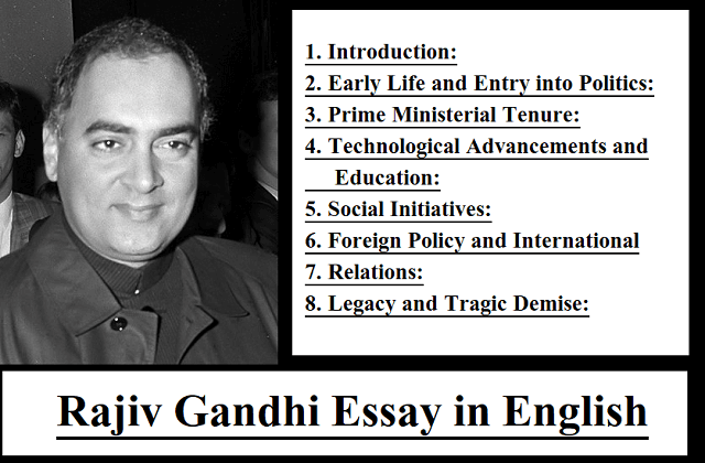 Rajiv Gandhi Essay in English: The Visionary Leader