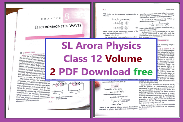 SL Arora Physics Class 12 Volume 2 PDF Download free